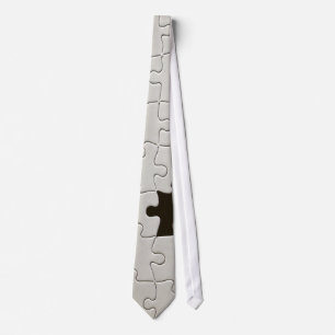 Cravate Pièce de puzzle blanche manquante