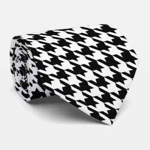 Cravate Pied de Poule noir blanc Houndstooth