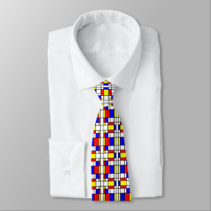 Cravate Piet Mondrian Art Style Moderne Couleurs vives