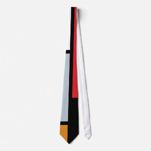Cravate Piet Mondrian - Composition avec un grand plan rou