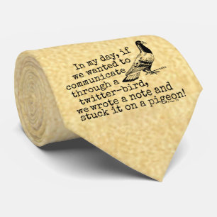 Cravate Pigeon drôle d'oiseau de gazouillement de