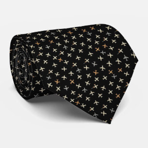 Cravate Pilot Faux Soie Style Concepteur de Micro Avion