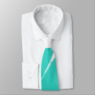 Cravate Pinceau Turquoise Arrière - plan blanc moderne