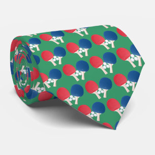Cravate Ping Pong Paddles et Balls