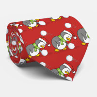 Pingouin de Noël avec boule de neige