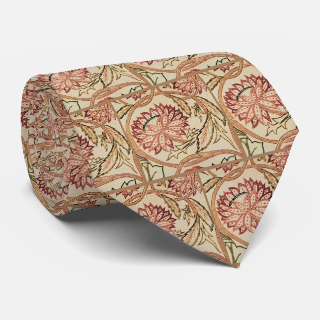 Cravate Pink Bohemian Flowers Neck Tie (Roulé)