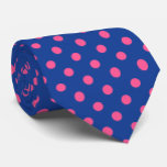 Cravate Pink On Blue Polka Dots Pattern Design<br><div class="desc">Blue Color Background With Pink Polka Dots Seamless Repeat Pattern Design</div>