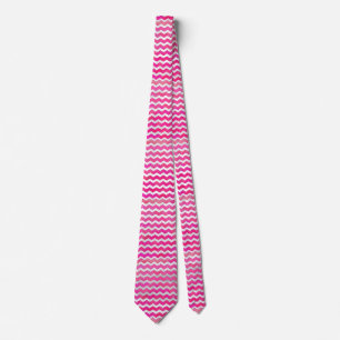 Cravate Pink Passion Chevron Motif