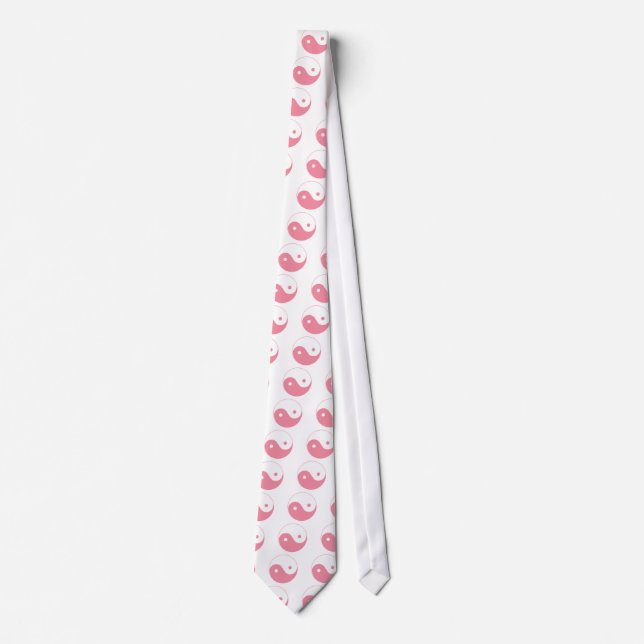 Cravate Pink Yin-Yang Symbol (Devant)