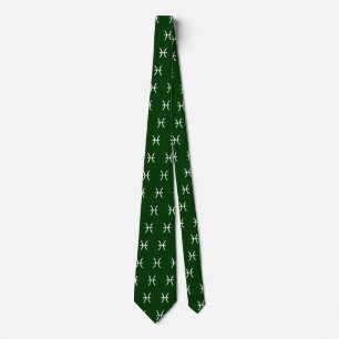 Cravate Pisces - Vert (#003300)