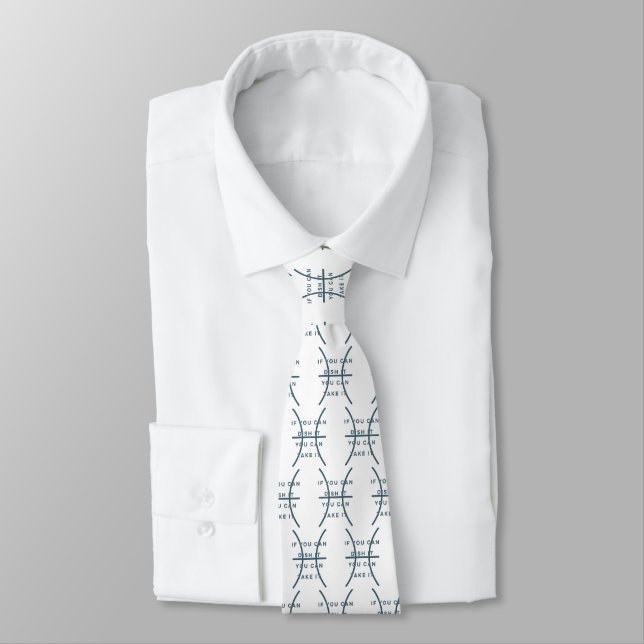Cravate Pisces Zodiac Sign Fun Citation Moderne Bleu Texte (Attaché)