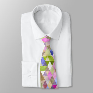 Cravate PixDezines Boho Géométrique/triangles ajustables