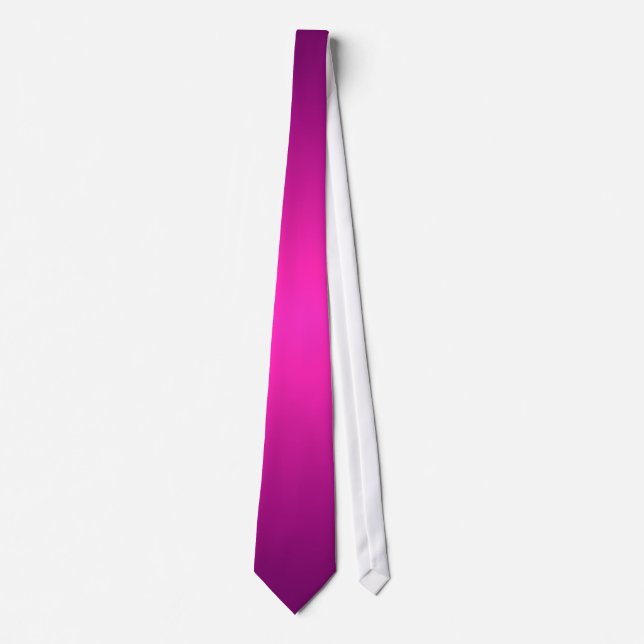 Cravate PixDezines dégradé fuchsia magenta (Devant)