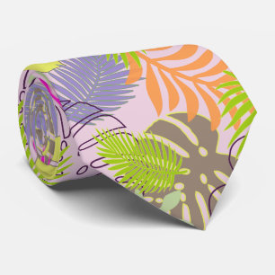 Cravate PixDezines forêt tropicale/fond DIY