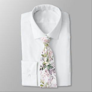 Cravate PixDezines H2 Élégant Rose Poussiéreux Gum Eucalyp