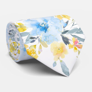 Cravate PixDezines H2 Fleurs de printemps Roses jaunes ble