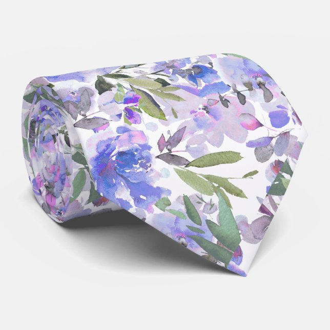 Cravate PixDezines H2 Fleurs d'Été Teintes Vives (Roulé)