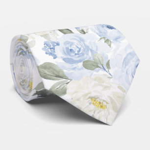 Cravate PixDezines H2 Roses bleues poussiéreuses