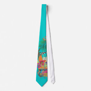 Cravate PixDezines Mai Tai, Luau à la plage/couleur diy