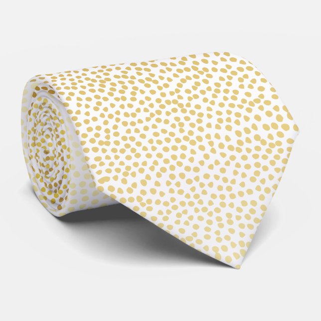 Cravate PixDezines pois, couleur de fond DIY (Roulé)
