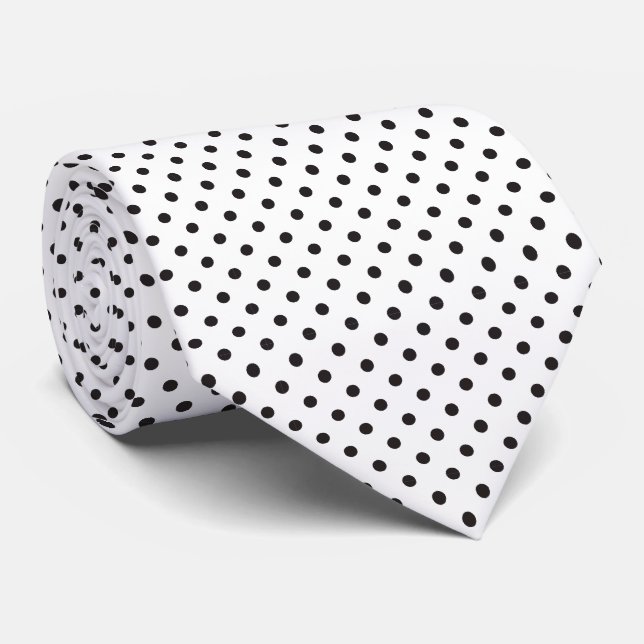 Cravate PixDezines pois, couleur de fond DIY (Roulé)