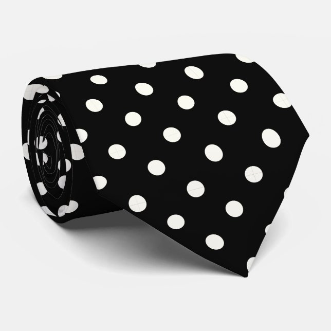 Cravate PixDezines pois, couleur de fond DIY (Roulé)