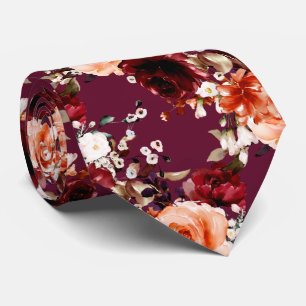 Cravate PixDezines Roses et Pivoines d'automne DIY Toile d
