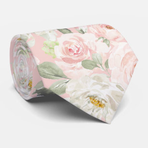 Cravate PixDezines Roses roses blush rose eau DIY Bckgrnd