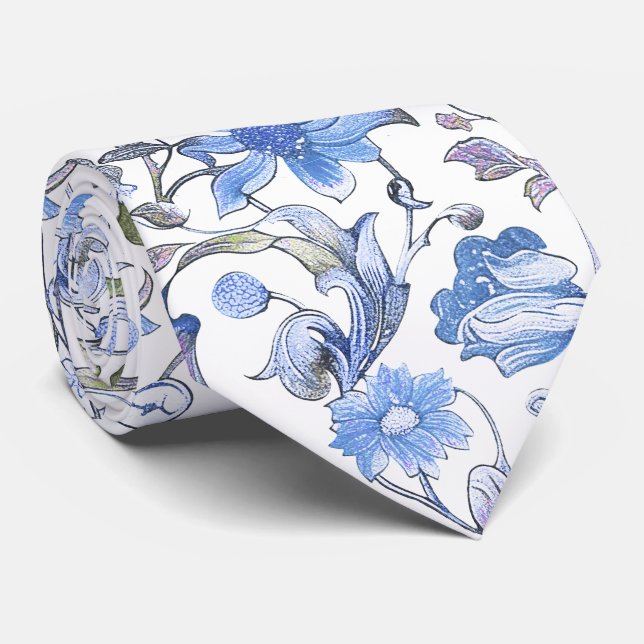Cravate PixDezines William Morris Cornflower do-it-yoursel (Roulé)