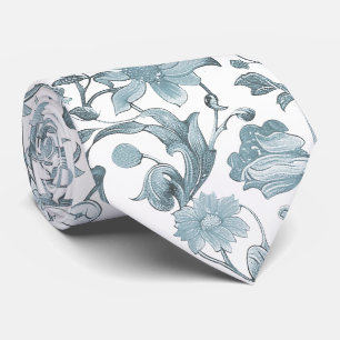 Cravate PixDezines William Morris Dusty BlueDIY Ardoise Bl