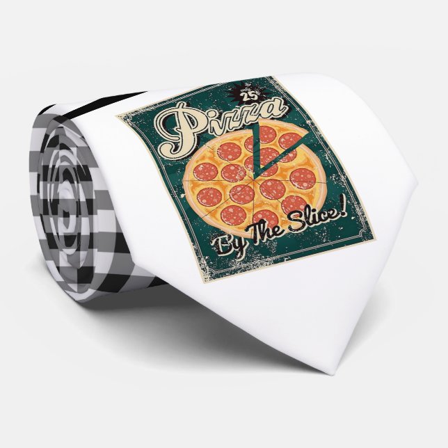 Cravate Pizza Retro (Roulé)