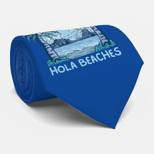 Cravate PLAGES D'HOLA drôle de vie de plage été