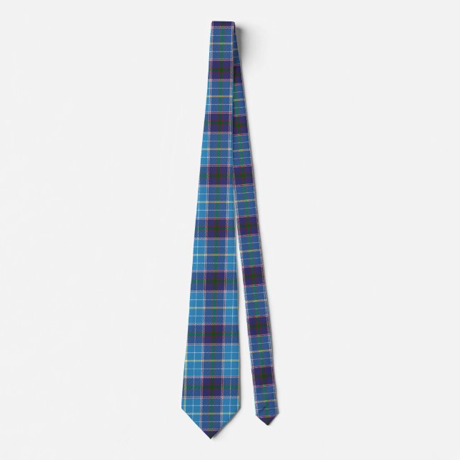 Cravate Plaid bleu, Texas State tartan (Devant)