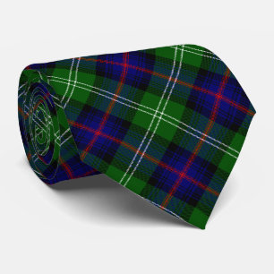 Cravate plaid bleu vert de tartan du sud