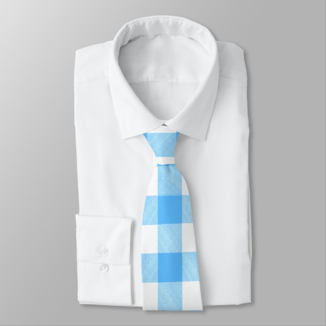 Cravate Plaid Ciel Été Slow-Living (Attaché)