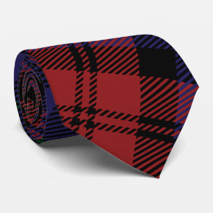 Cravate Plaid Clan MacLachlan Purple Red Check Tartan