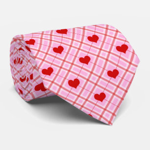Cravate Plaid de coeur