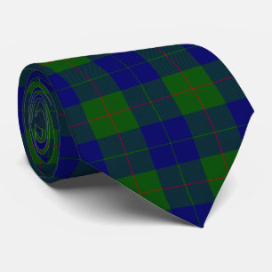 Cravate Plaid de vert bleu de tartan de clan de Barclay