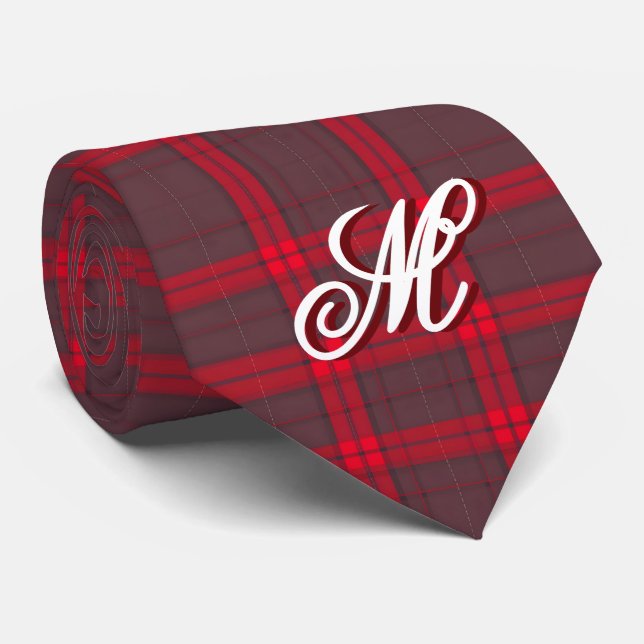 Cravate Plaid Rouge traditionnel Tartan Collection moderne (Roulé)