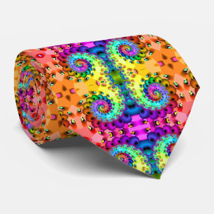Cravate Plaisir en spirale de fractale