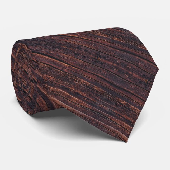 Cravate Planches de bois avec détails du grain Photo image (Roulé)
