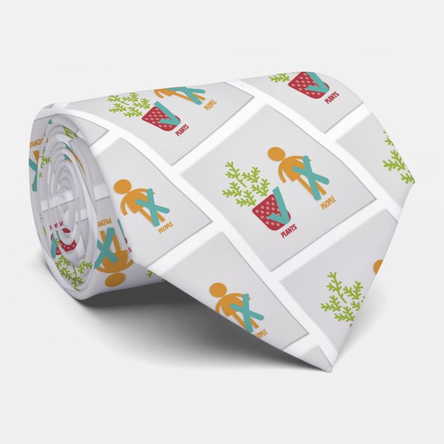 Cravate Plants Yes People No (Roulé)