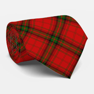 Cravate Plaque rouge vert tartan MacDougall