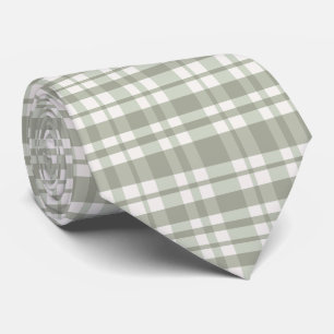 Cravate Plaque verte de tige - plaid neutre souple