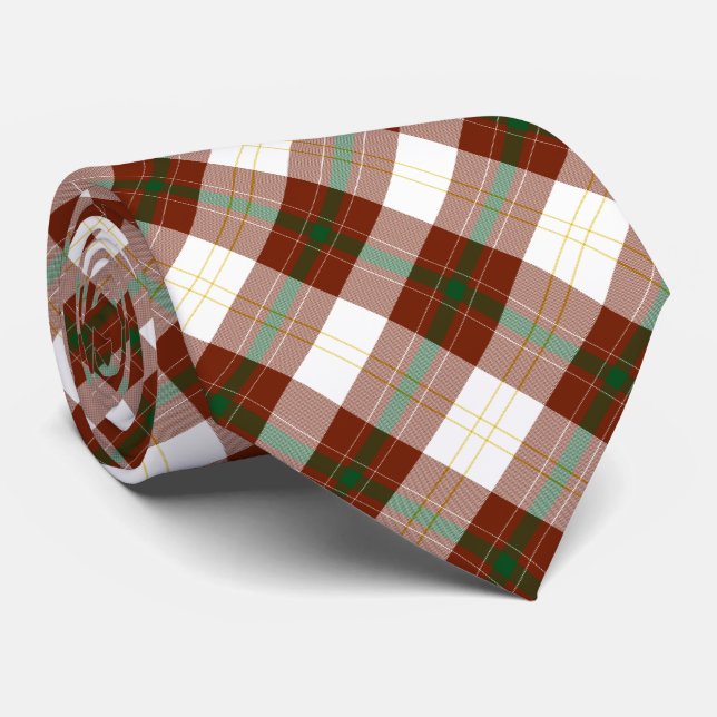 Cravate Plat de vacances rouge, blanc et vert (Roulé)