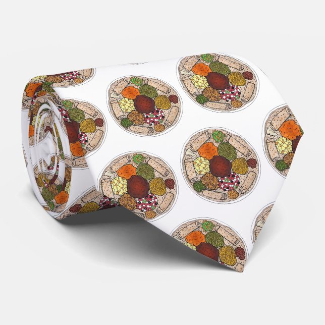 Cravate Plateau alimentaire éthiopien de Cuisine Injera Wa (Roulé)