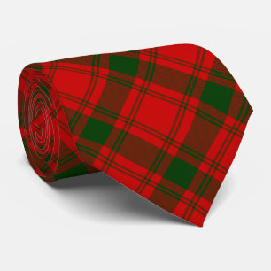 Cravate Pli vert rouge tartan MacQuarrie