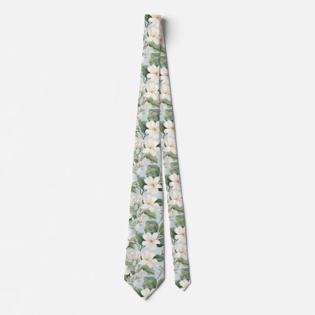 Cravate Plumeria Floral Tie (Devant)