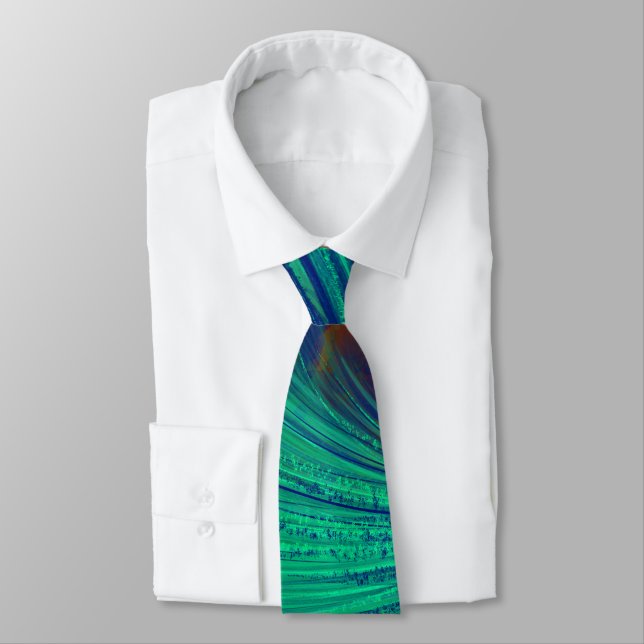 Cravate Plumes Phoenix Abstraites (Attaché)