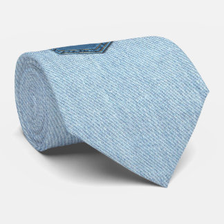 Cravate Poche Jeans Dénim Bleu En Forme De Coeur Conceptio